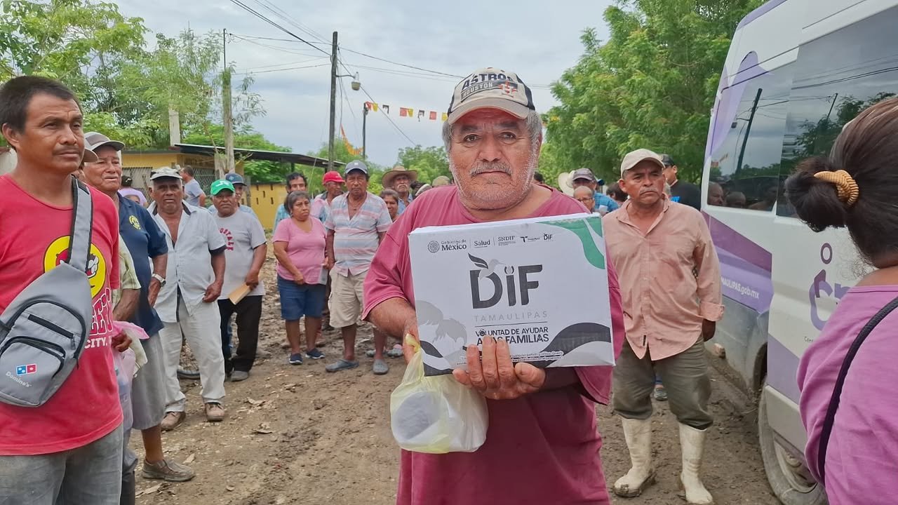 Familias de la zona temporalera de El Mante recibieron dotaciones alimentarias del DIF Tamaulipas mediante…