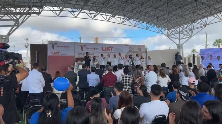 La alcaldesa Carmen Lilia Canturosas y el rector de la Universidad Autónoma de Tamaulipas Dámaso Anaya…