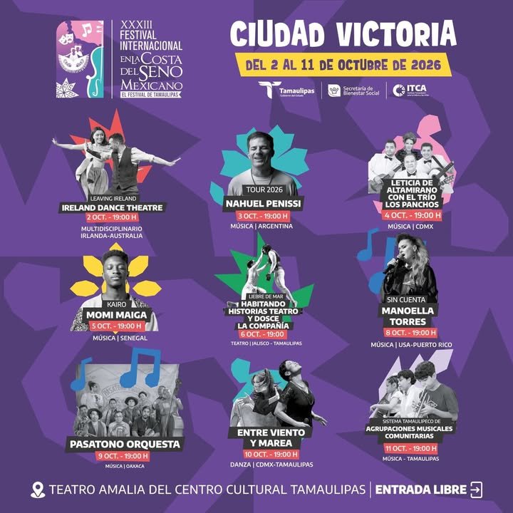 La Concha Acústica de la Unidad Deportiva Siglo XXI es sede de la fiesta cultural de Tamaulipas