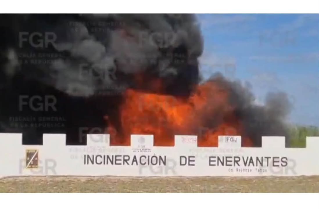 La Fiscalía General de la República (FGR) en Tamaulipas llevó a cabo la incineración de 550 kilos 529 gramos…