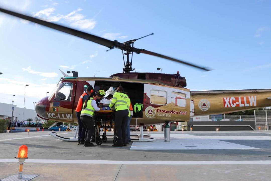 La Secretaría de Salud, activó la movilización aérea de una paciente con lesión en la columna vertebral