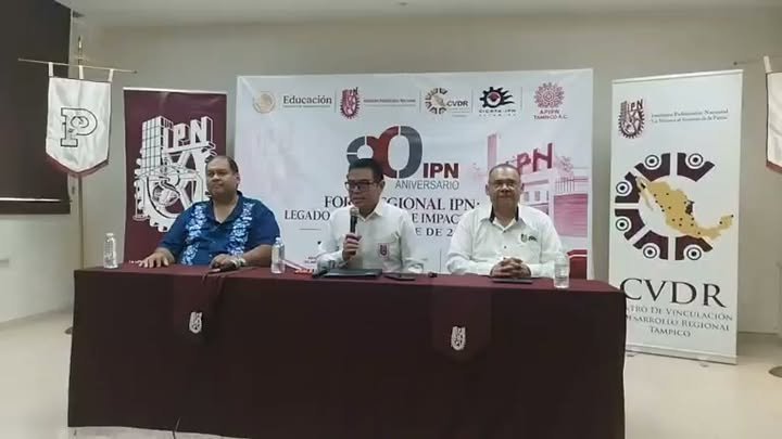 Rueda de prensa desde el Centro de Vinculación y Desarrollo Regional Tampico del Instituto Politécnico…