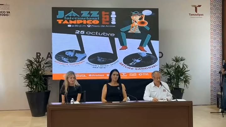 Rueda de Prensa para dar a conocer detalles del Festival Internacional de Jazz Tampico Fest 2026, ahora en el Salón de Cabildo